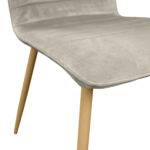 Ariel Beige Chair (Hlr9) Velvet/Transprint Legs - Image 5