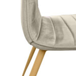 Ariel Beige Chair (Hlr9) Velvet/Transprint Legs - Image 6