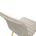 Ariel Beige Chair (Hlr9) Velvet/Transprint Legs - Image 7