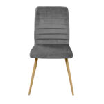 Ariel Grey Chair (Hlr21) Velvet/Transprint Legs - Image 4