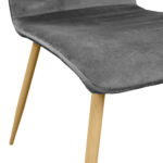 Ariel Grey Chair (Hlr21) Velvet/Transprint Legs - Image 5