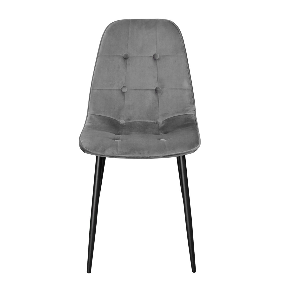 Chair M-01-3 (Hlr-21) Velvet Dark Grey + Black Legs - Image 4