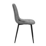 Chair M-01-3 (Hlr-21) Velvet Dark Grey + Black Legs - Image 5