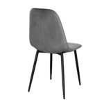 Chair M-01-3 (Hlr-21) Velvet Dark Grey + Black Legs - Image 6