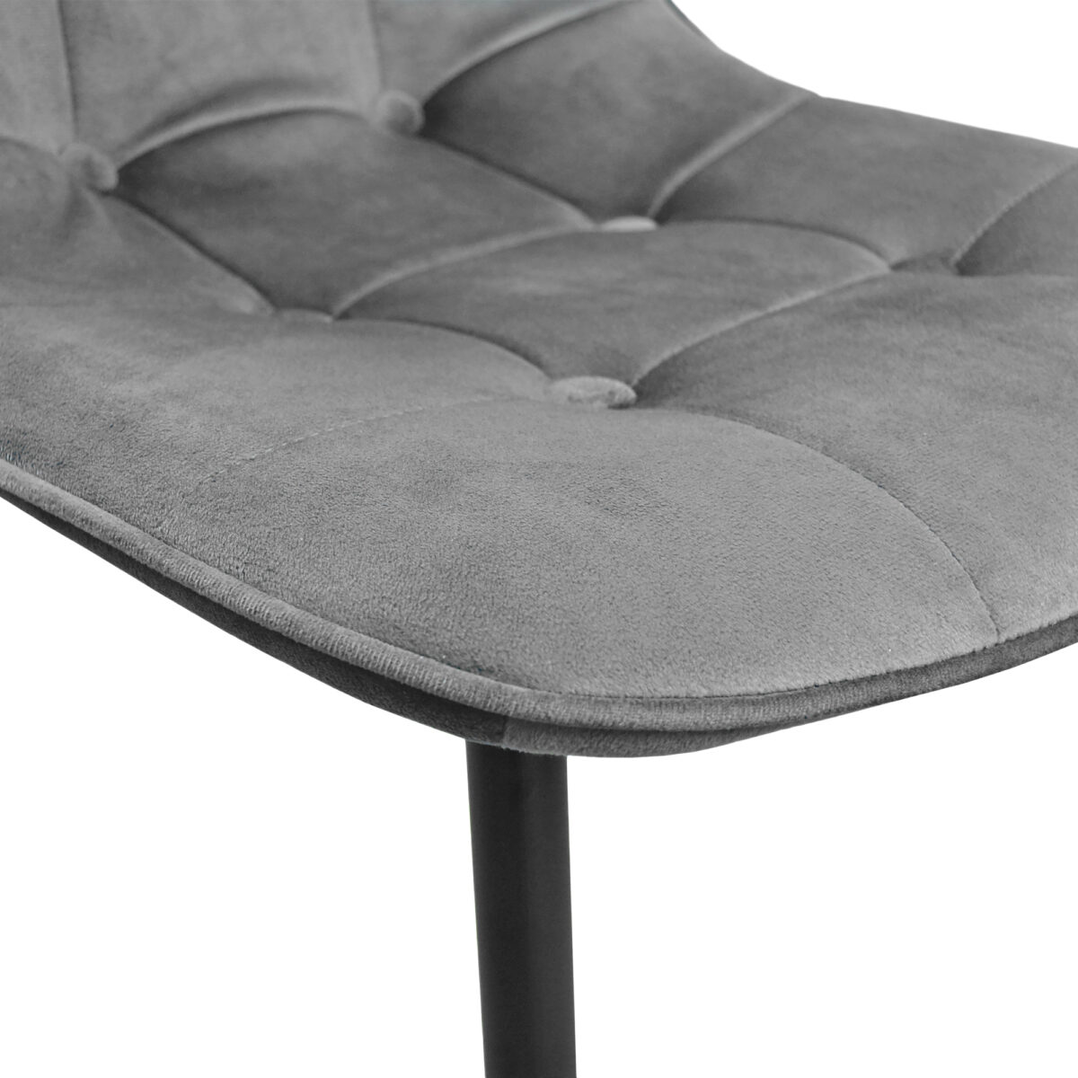 Chair M-01-3 (Hlr-21) Velvet Dark Grey + Black Legs - Image 7