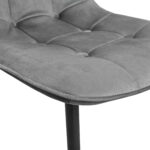 Chair M-01-3 (Hlr-21) Velvet Dark Grey + Black Legs - Image 7