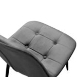 Chair M-01-3 (Hlr-21) Velvet Dark Grey + Black Legs - Image 9
