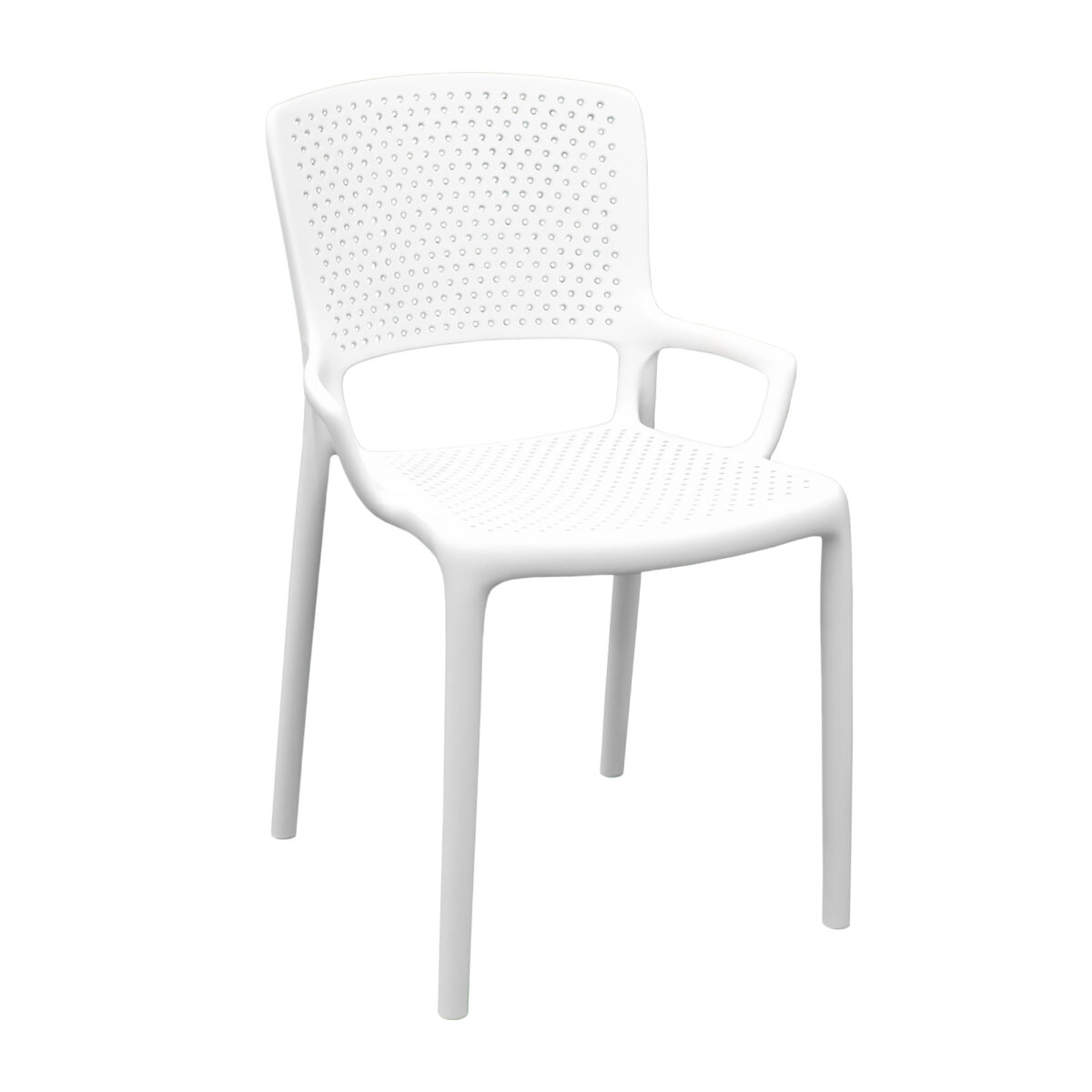 Chair TINA White Discover the TINA White chair - perfect for horeca, kitchens, and gardens! Made from durable polypropylene, with an ergonomic design and stackability, it offers comfort and resilience. Ideal for terraces, cafes, and events. Choose quality and style!