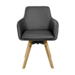 Y-884 Black PU Chair - Image 2