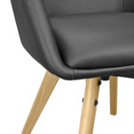 Y-884 Black PU Chair - Image 5