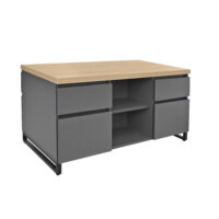 Duet Cabinet Discover the Duet Cabinet, the ideal solution for offices and living rooms! This practical cabinet, with a sturdy metal frame and spacious drawers, provides efficient organization for two people. Made from durable melamine chipboard, it is perfect for daily use.