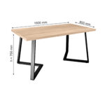 FRIDA Table Sonoma+Black Legs 150×80 - Image 12