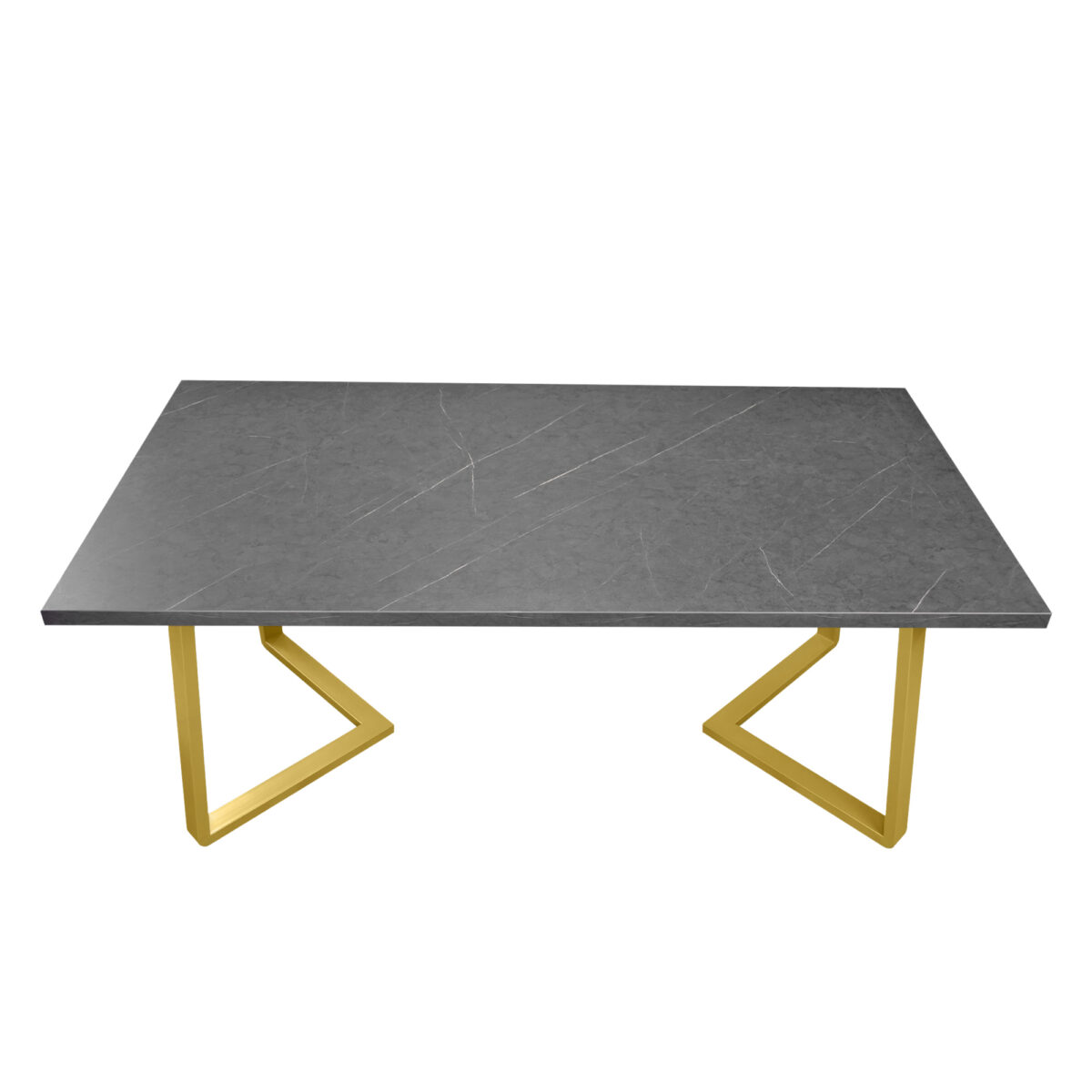 FRIDA Table Black Marble + Golden Legs 180×90 - Image 6