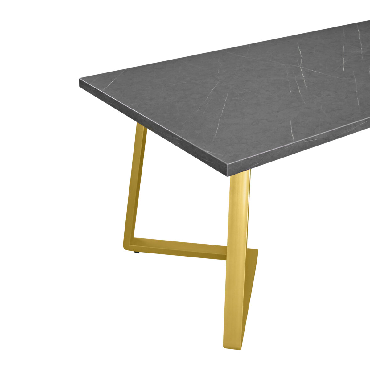 FRIDA Table Black Marble + Golden Legs 180×90 - Image 8