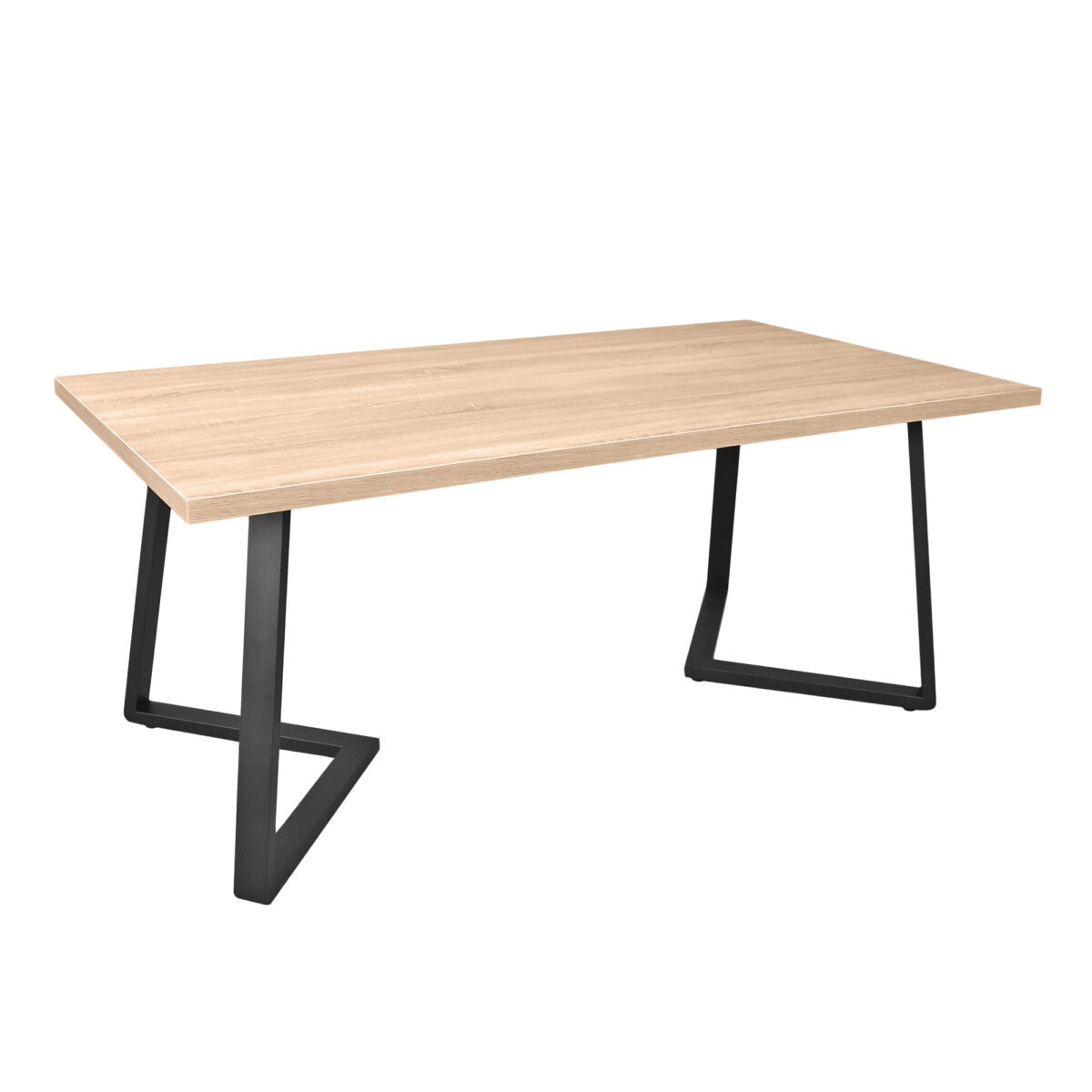 Masă FRIDA Sonoma+Black Legs 180×90 Стильный обеденный стол FRIDA в цвете Sonoma с черными ножками размером 180×90 см идеально подходит для офиса и дома. Создайте уютную атмосферу для работы и встреч с красивой и функциональной мебелью.