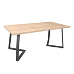 Masă FRIDA Sonoma+Black Legs 180×90 Стильный обеденный стол FRIDA в цвете Sonoma с черными ножками размером 180×90 см идеально подходит для офиса и дома. Создайте уютную атмосферу для работы и встреч с красивой и функциональной мебелью.