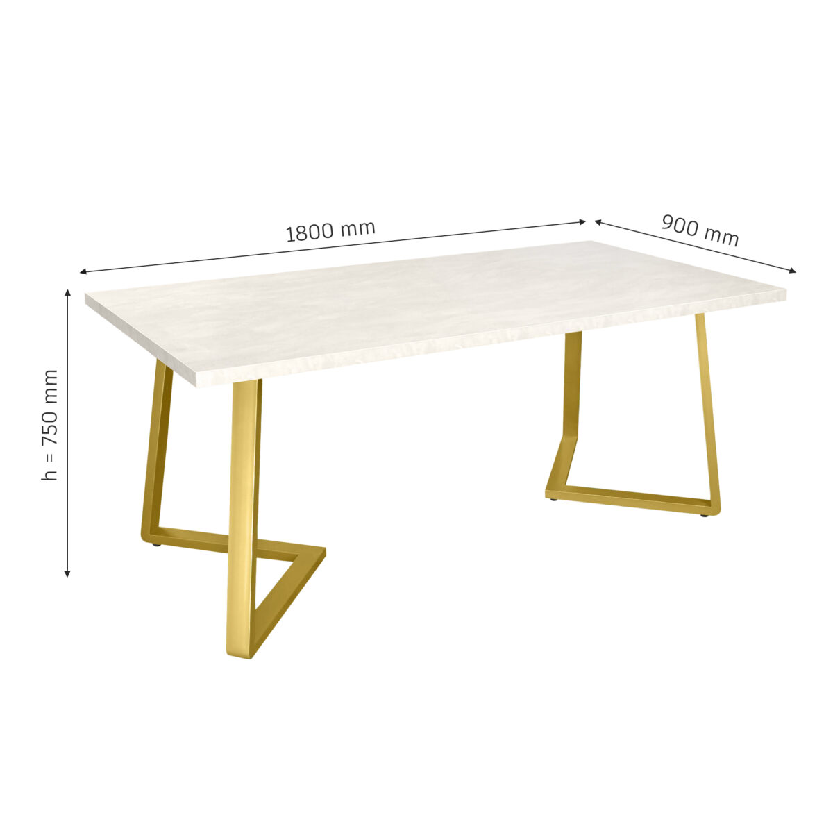 FRIDA Table Silk + Golden Legs 180×90 - Image 13