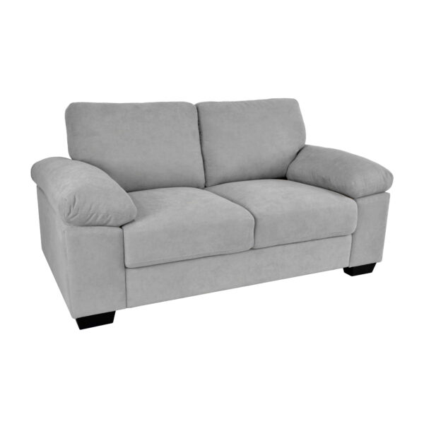 Oslo 2 Grey Sofa Discover the Oslo 2 Grey Sofa, perfect for 2 people, featuring a modern design and enhanced comfort. It includes removable decorative pillows and elegant plastic legs. Ideal for a living room or office, it is the perfect choice for a refined space.