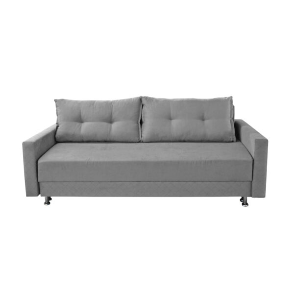 Indigo Grey Expandable Sofa Discover the Indigo Grey extendable sofa, perfect for any living space! With an elegant design and Eurocart extension mechanism, it offers comfort and functionality, quickly transforming into a generous bed measuring 140x190 cm. Ideal for relaxation and rest!