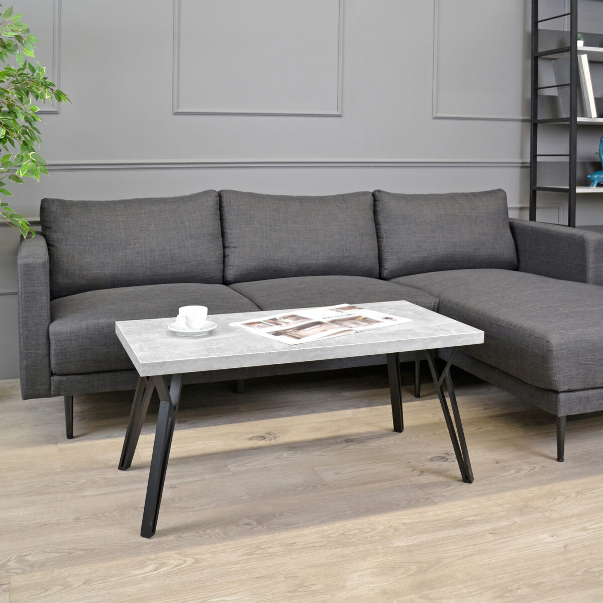 Măsuță Cafea TOKYO Beton 100x50 - imagine 3