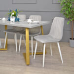 FRIDA Table Concrete+Golden Legs 150×80 - Image 3