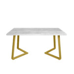 FRIDA Table Concrete+Golden Legs 150×80 - Image 5