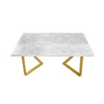 FRIDA Table Concrete+Golden Legs 150×80 - Image 6