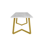 FRIDA Table Concrete+Golden Legs 150×80 - Image 7