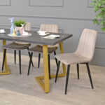 FRIDA Table Black Marble + Golden Legs 150×80 - Image 3