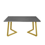 FRIDA Table Black Marble + Golden Legs 150×80 - Image 5