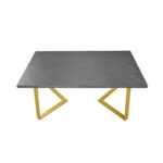 FRIDA Table Black Marble + Golden Legs 150×80 - Image 6