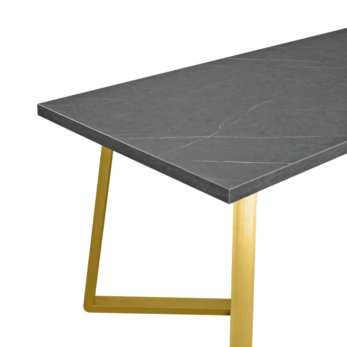 FRIDA Table Black Marble + Golden Legs 150×80 - Image 7