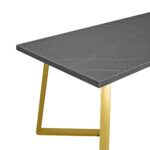 FRIDA Table Black Marble + Golden Legs 150×80 - Image 7
