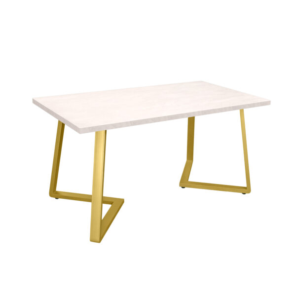 FRIDA Table Silk + Golden Legs 150×80 Discover the FRIDA silk table with golden legs, perfect for your kitchen! With dimensions of 150×80 cm, it adds a touch of elegance and style to your space. Ideal for family meals or gatherings with friends. Transform your kitchen with this sophisticated piece of furniture!