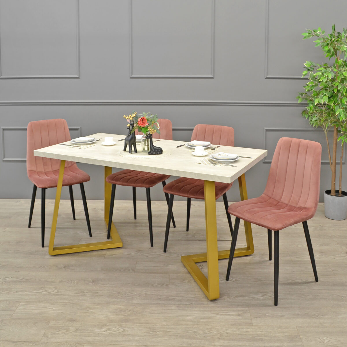 FRIDA Table Silk + Golden Legs 150×80 - Image 2
