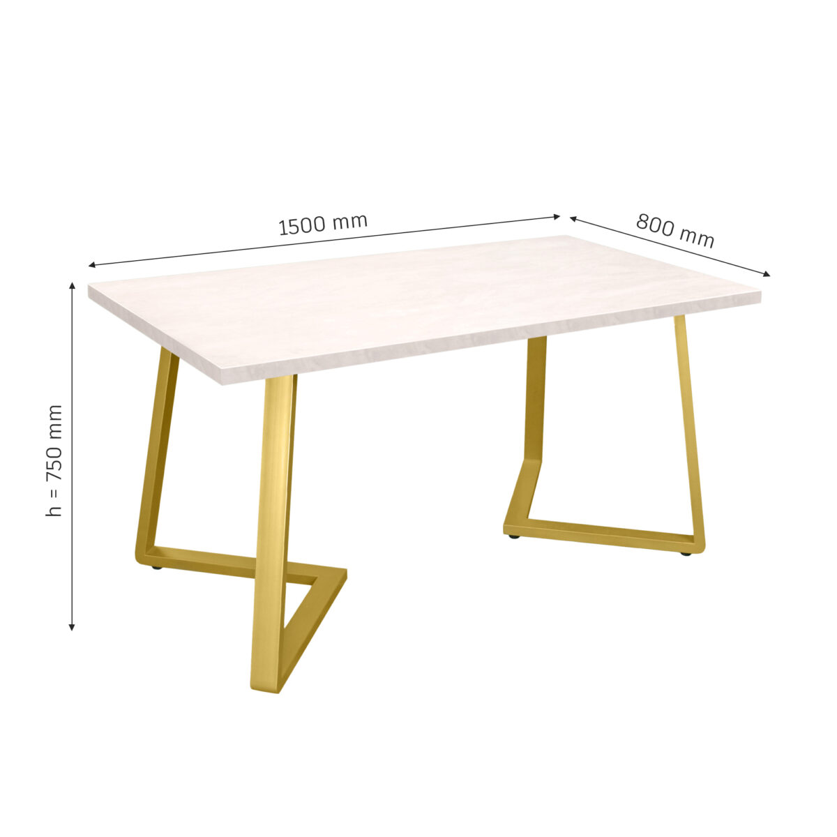 FRIDA Table Silk + Golden Legs 150×80 - Image 13