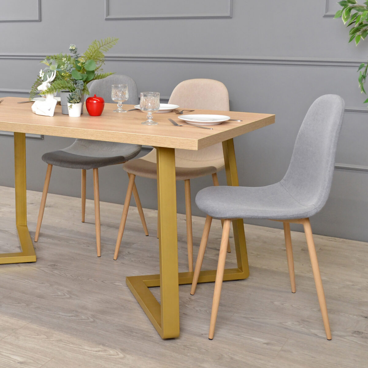 FRIDA Table Sonoma+Golden Legs 150×80 - Image 3