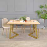 FRIDA Table Sonoma+Golden Legs 150×80 - Image 4