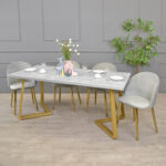 FRIDA Table Concrete + Golden Legs 180×90 - Image 2