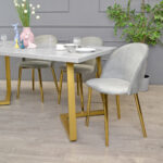 FRIDA Table Concrete + Golden Legs 180×90 - Image 3