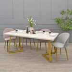FRIDA Table Silk + Golden Legs 180×90 - Image 2