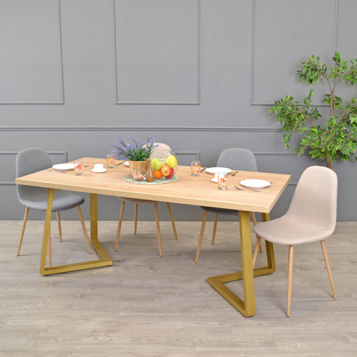 FRIDA Table Sonoma + Golden Legs 180×90 - Image 2
