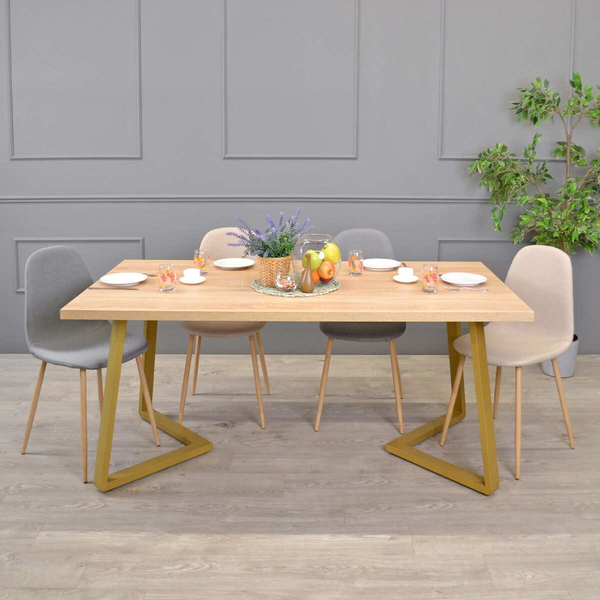 FRIDA Table Sonoma + Golden Legs 180×90 - Image 4