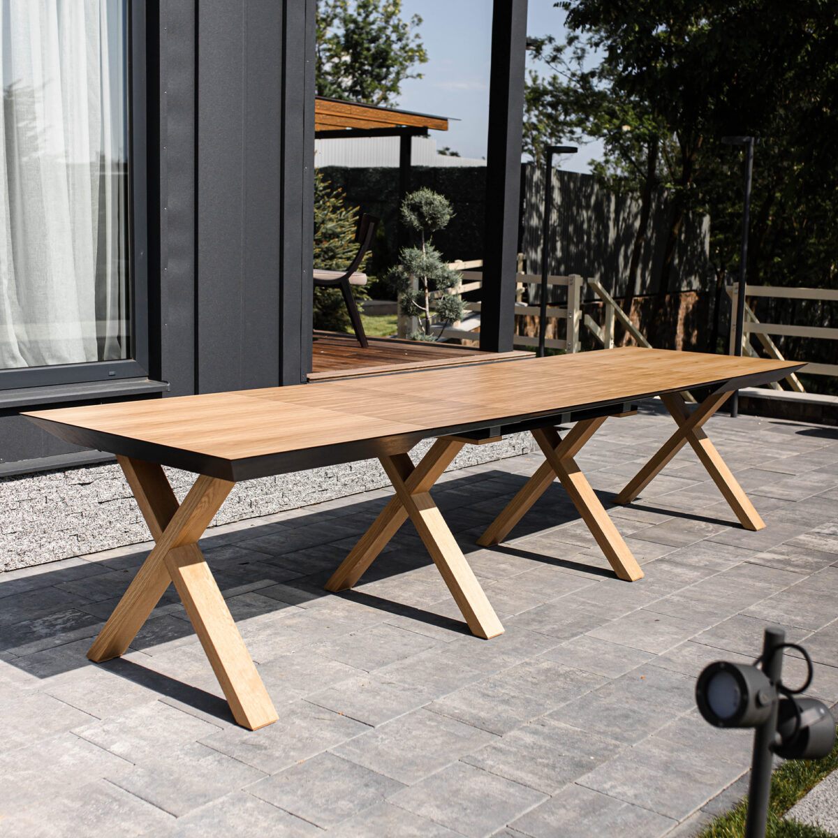 Madrid Extendable Table Natural Wood + Wood Legs - Image 11