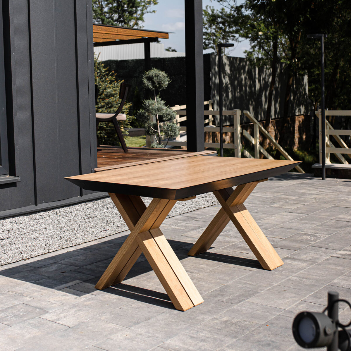 Madrid Extendable Table Natural Wood + Wood Legs - Image 15