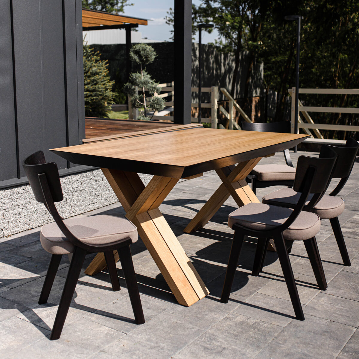 Madrid Extendable Table Natural Wood + Wood Legs - Image 17