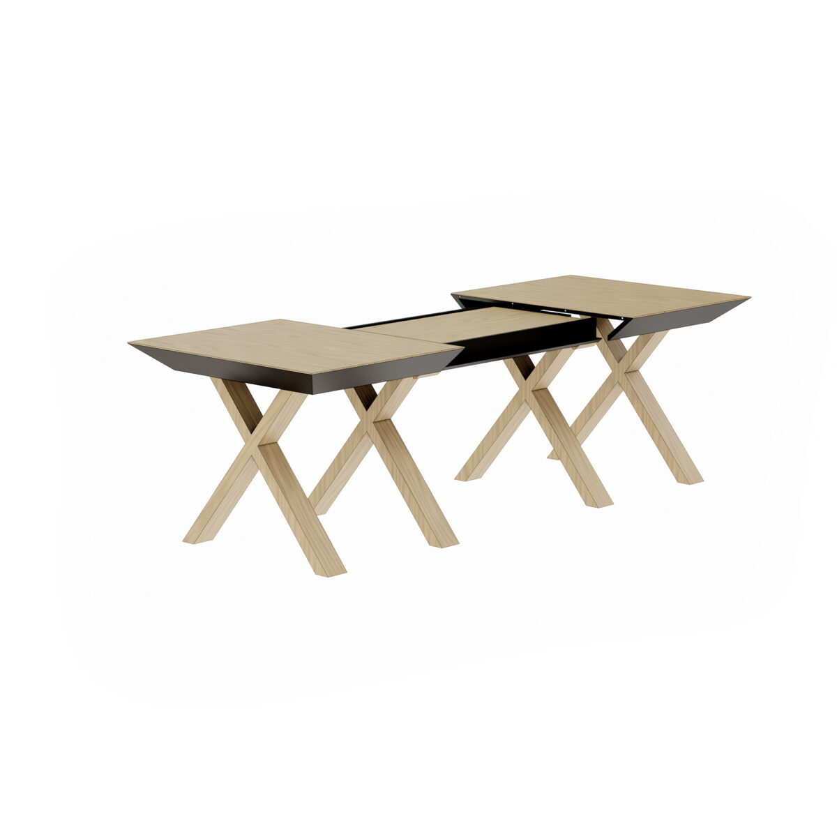 Madrid Extendable Table Natural Wood + Wood Legs - Image 2