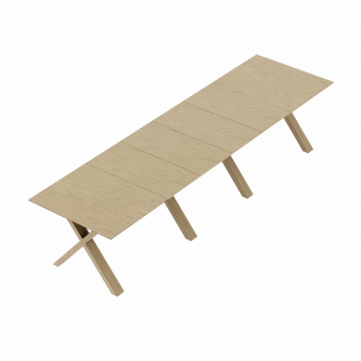 Madrid Extendable Table Natural Wood + Wood Legs - Image 4