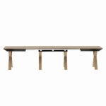 Madrid Extendable Table Natural Wood + Wood Legs - Image 6