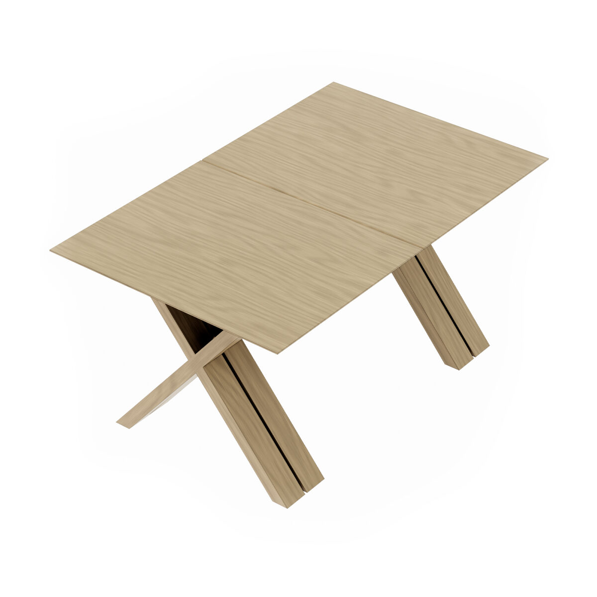 Madrid Extendable Table Natural Wood + Wood Legs - Image 7
